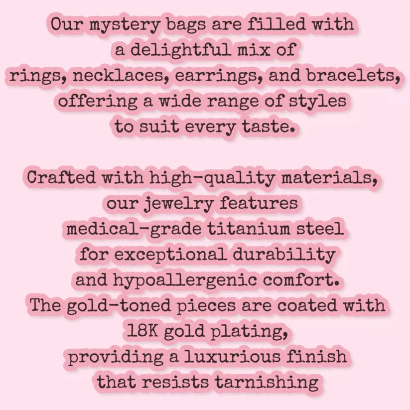 5 bags of titanium steel jewelry items