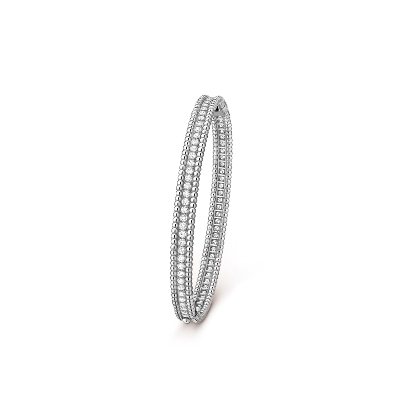 VCA Perlée diamonds 1 row bracelet