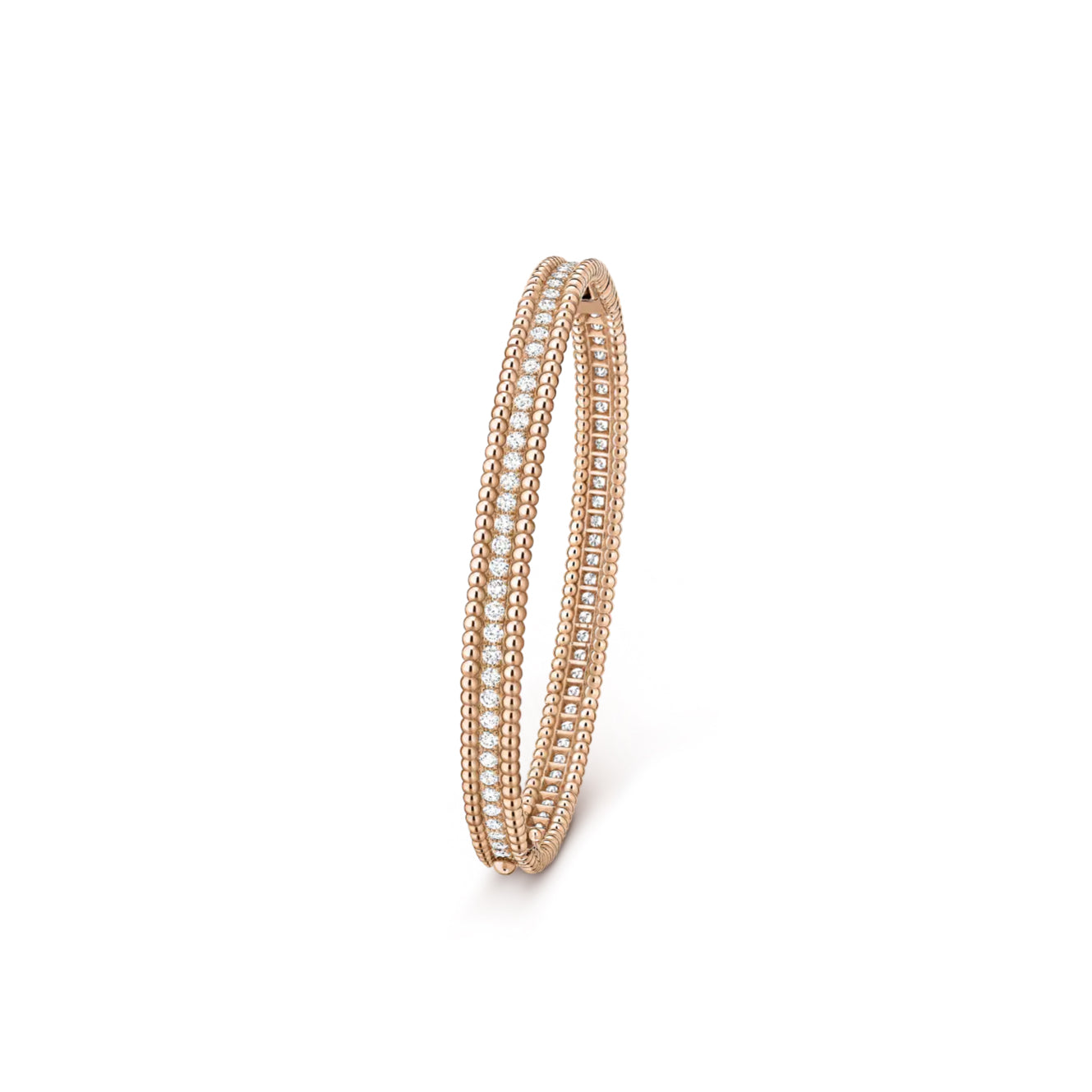 VCA Perlée diamonds 1 row bracelet
