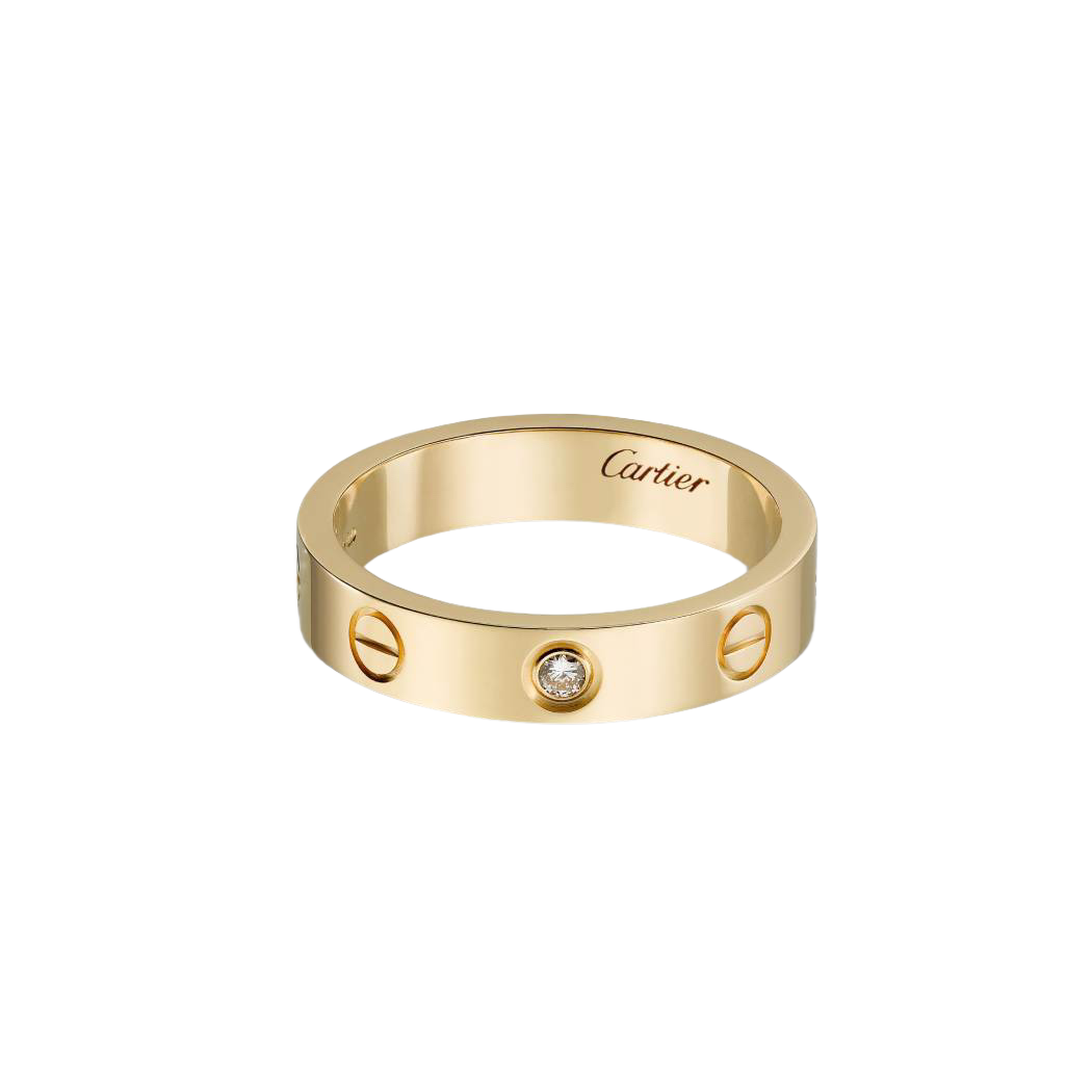 Cartier love ring, 1 diamonds, slim model
