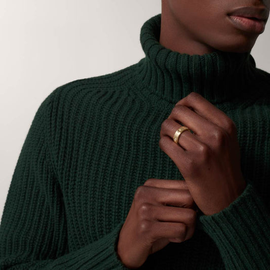 Cartier love ring, 1 diamonds, slim model