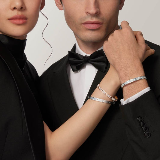 Cartier love bracelet, with diamonds, thick model