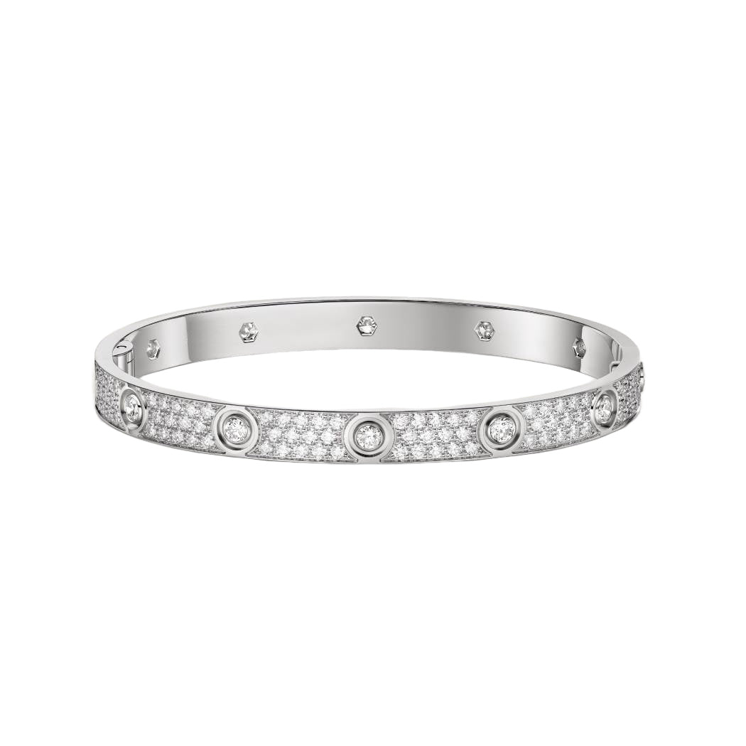 Cartier love bracelet, full diamonds, thick model