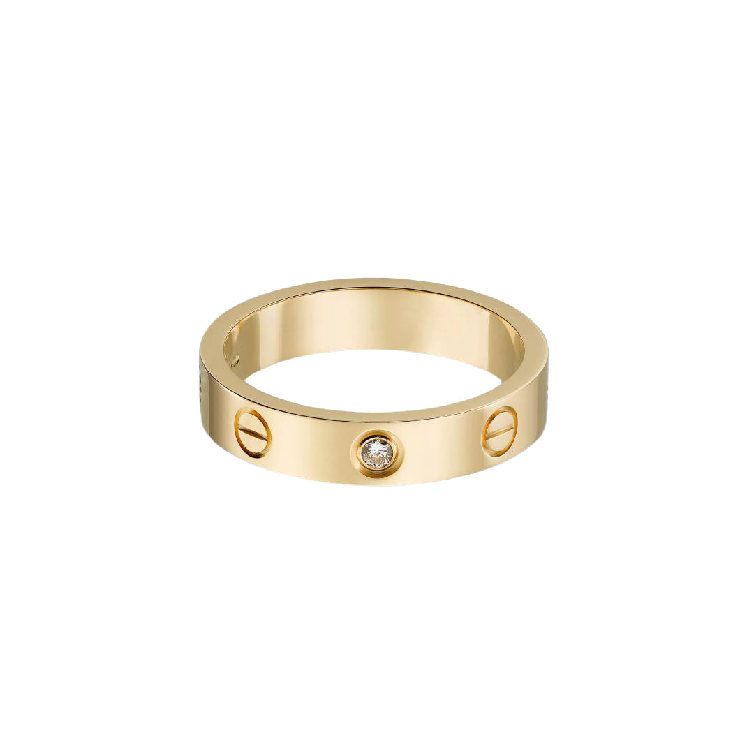 Cartier love ring, 1 diamonds, slim model