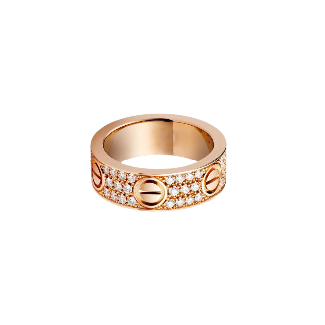 Cartier love ring, with diamonds, thick model