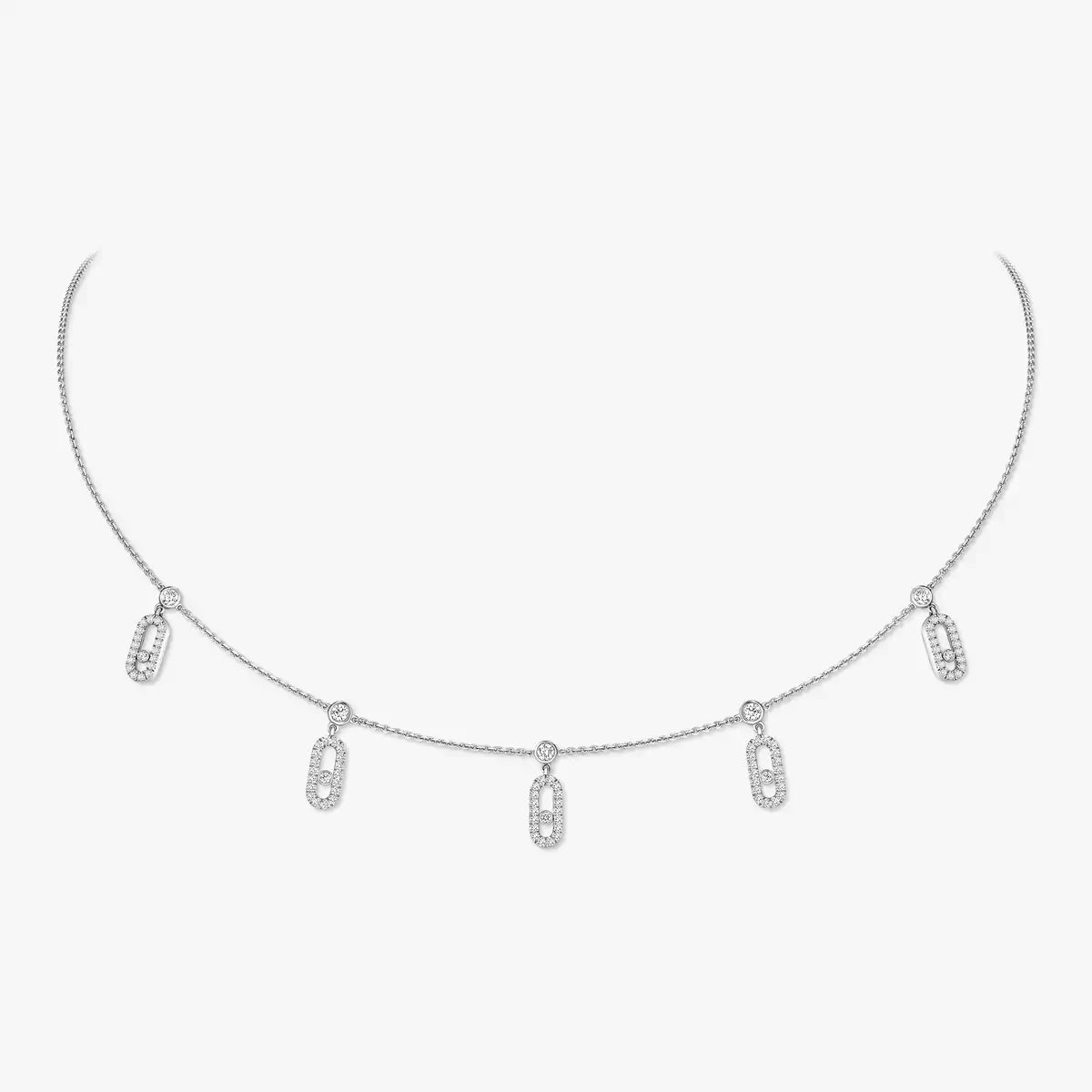 Messika move uno pavé drop pendant with diamonds choker