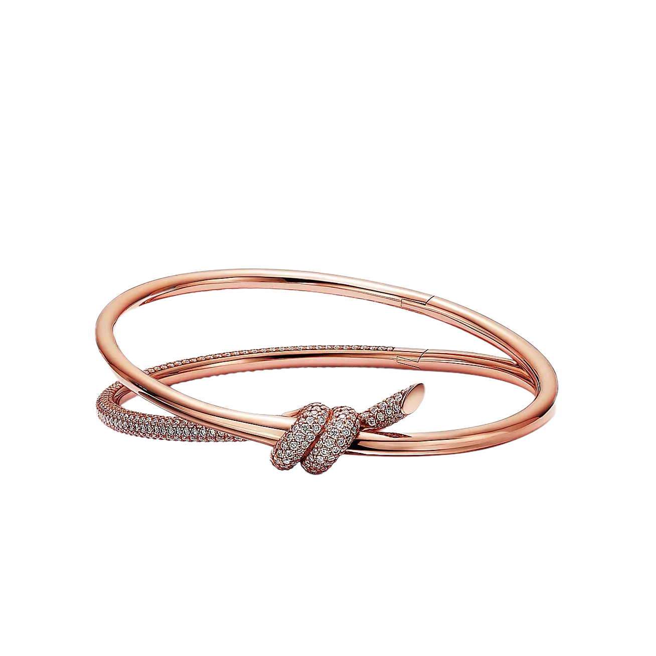 Tiffany knot with diamonds bracelet
