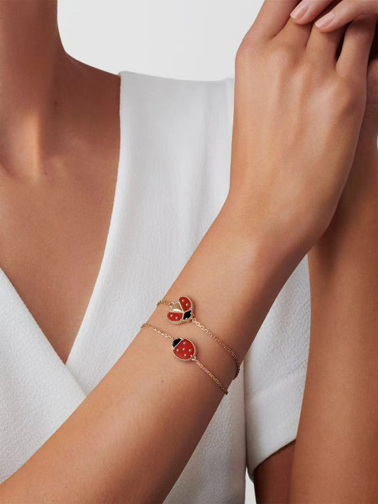 VCA open wings ladybug bracelet
