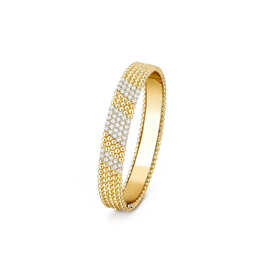 VCA Perlée diamonds 5 rows bracelet