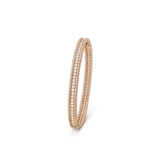 VCA Perlée diamonds 1 row bracelet