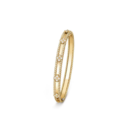 VCA Perlée clovers slim bracelet