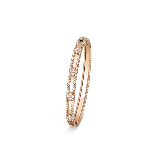 VCA Perlée clovers slim bracelet