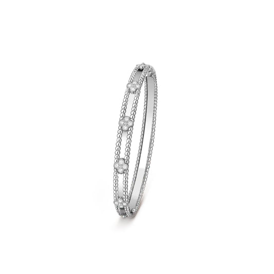 VCA Perlée clovers slim bracelet