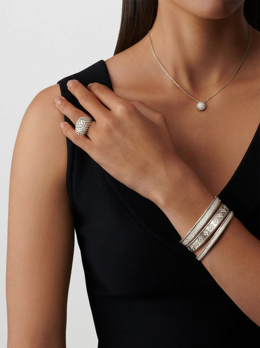 VCA Perlée diamonds 1 row bracelet