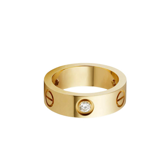 Cartier love ring, 1 diamonds, thick model