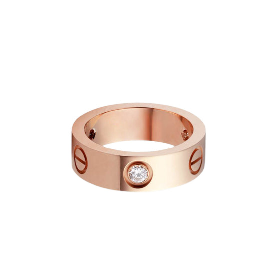 Cartier love ring, 1 diamonds, thick model
