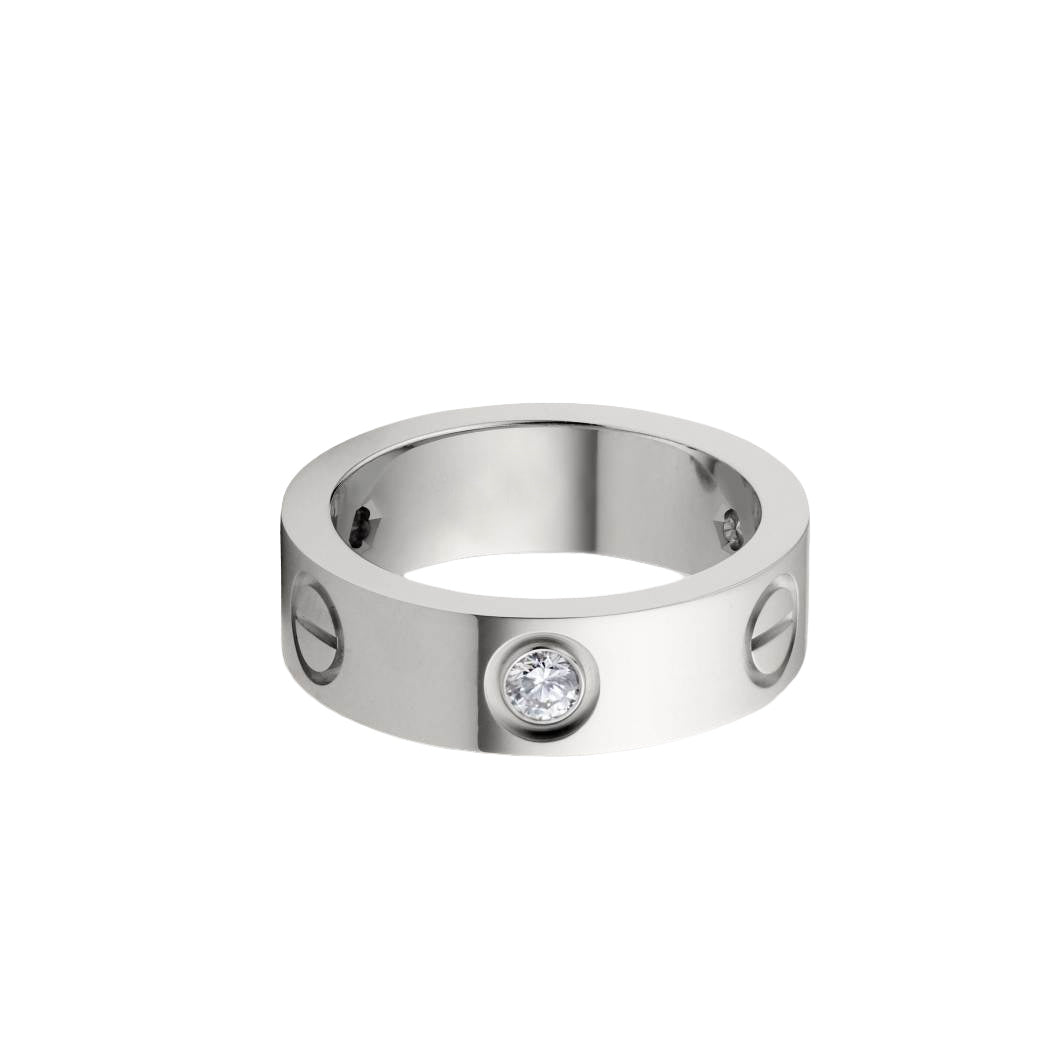 Cartier love ring, 1 diamonds, thick model