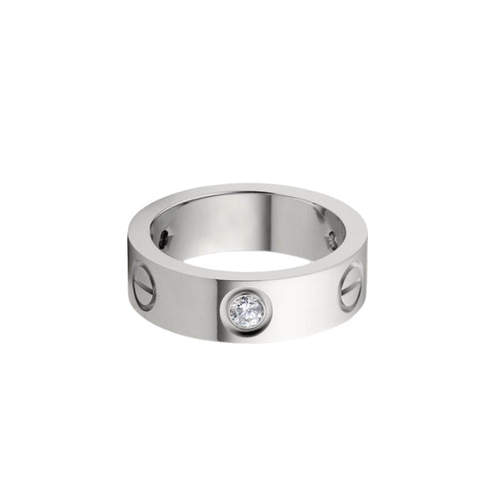 Cartier love ring, 1 diamonds, thick model