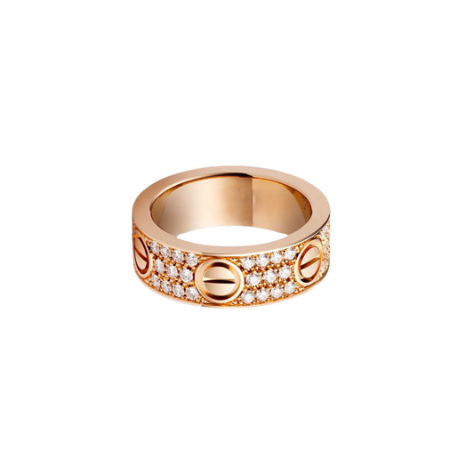 Cartier love ring, with diamonds, thick model