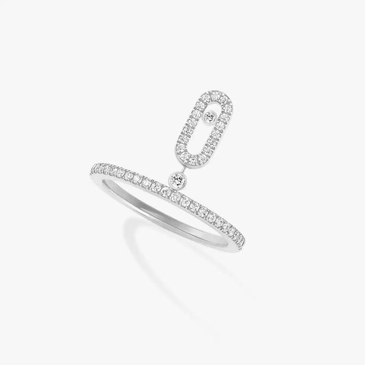 Messika move uno pavé drop with diamonds ring