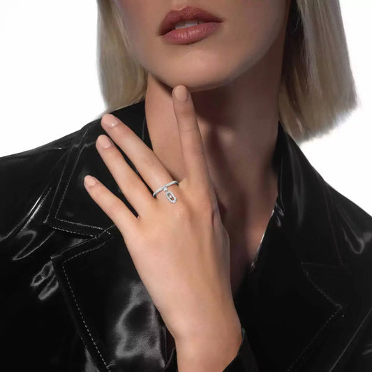 Messika move uno pavé drop with diamonds ring