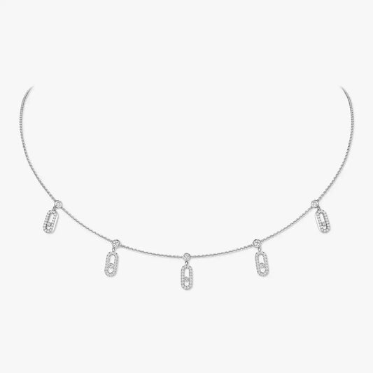 Messika move uno pavé drop pendant with diamonds choker
