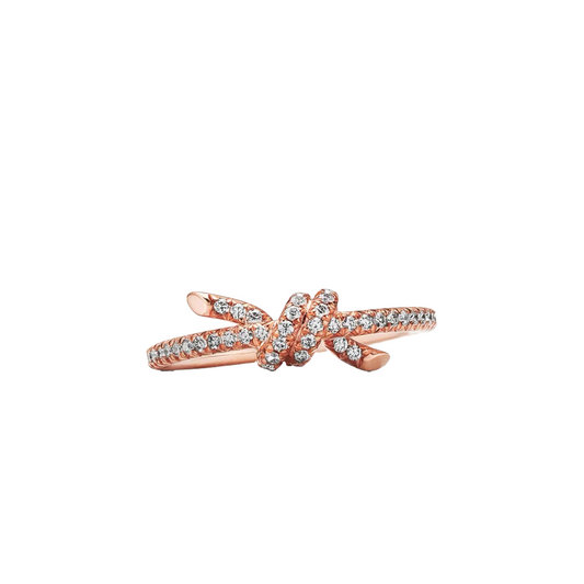 Tiffany knot with diamonds ring