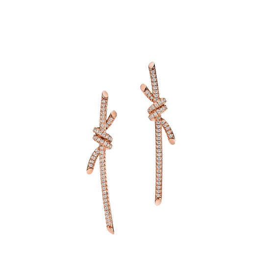 Tiffany knot with diamonds earrings