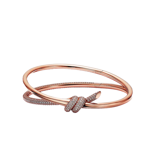 Tiffany knot with diamonds bracelet
